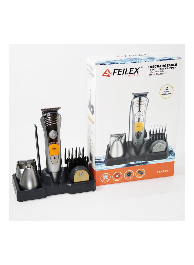 فيليكس ماكينة حلاقة شعر الوجه والجسم القابلة لإعادة الشحن 4 في 1 فضي - Image 5