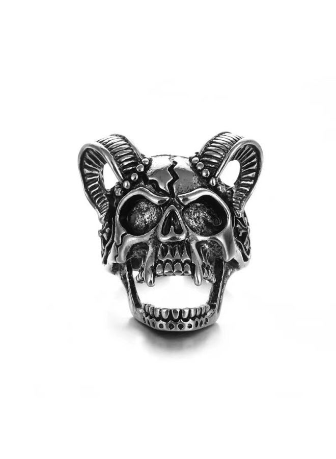 Domineering Fashion Ring Men's Retro Devil's Eye Punk Single Ring Personality Boys Ring elry