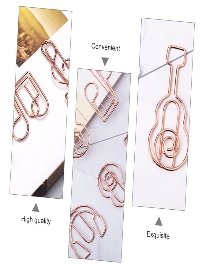 KALLORY 12Pcs Creative Musical Instrument Notes Shaped Paper Clips Mixed Style Clips for Office Bookmarks Notebooks Calendars Scrapbooks and More - Image 2
