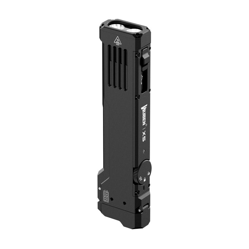 Wuben X5 1300Lm 3-in-1 White/UV/0.35mW Laser Flashlight 6 Modes, IP65, Flat Tactical EDC W/Clip, Camping Outdoor Emergency - Image 1