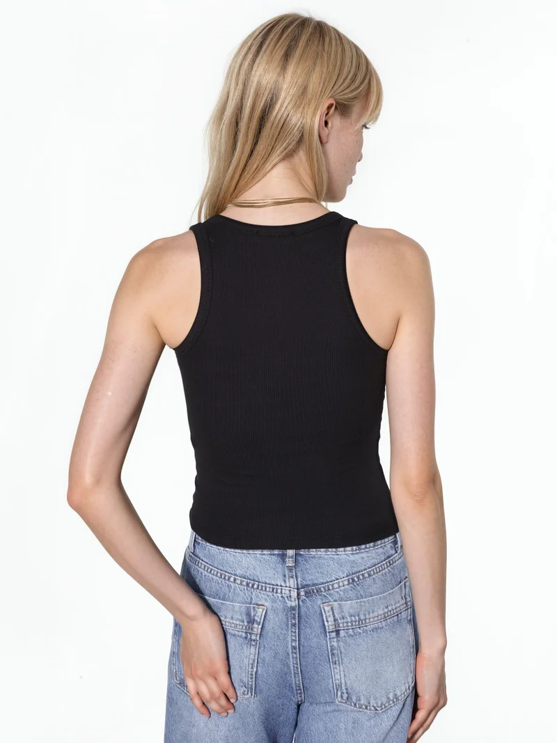 بوسيم BUSEM V-Neck Ribbed Tank Top