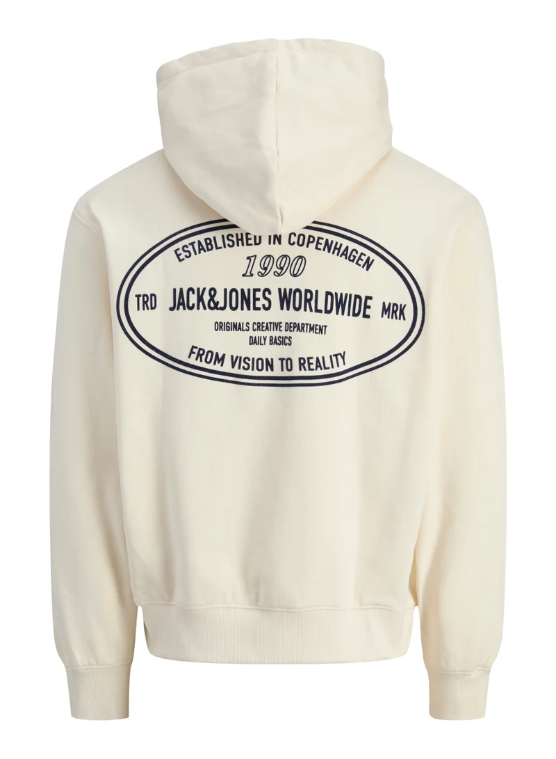 جاك اند جونز Graphic Pullover Hoodie