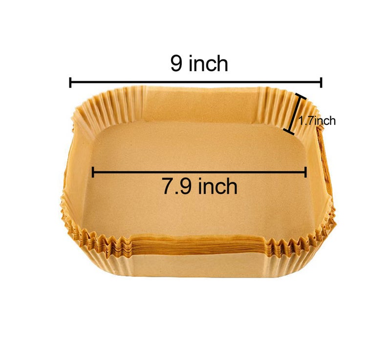 Croask 7.9 inch Air Fryer Disposable Paper Liner for Instant Vortex,100 Pcs Square Parchment Liners for Cosori,Air Fryer Accessories,Non-stick - Image 3
