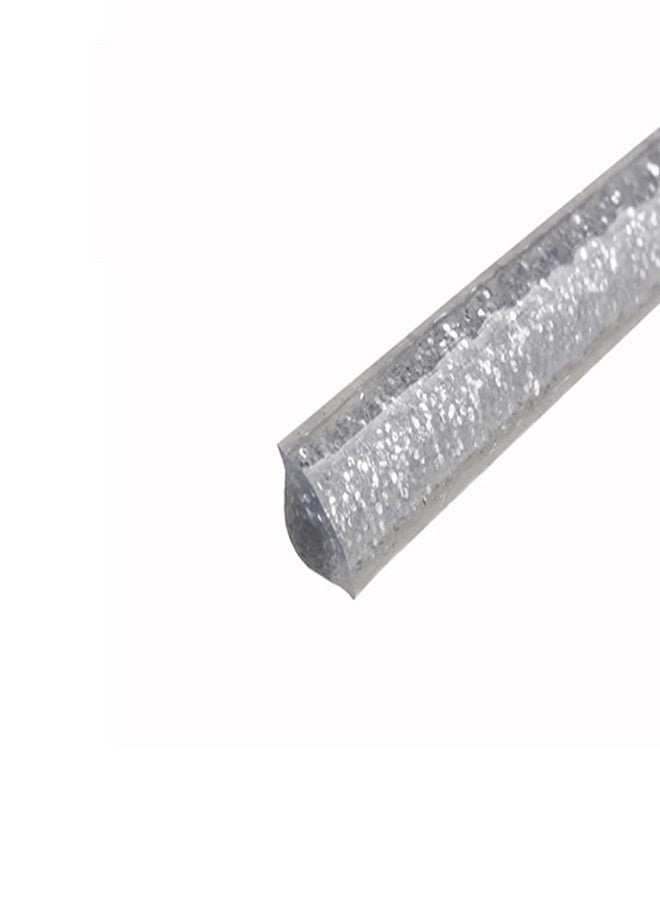 Ebrima Peel and Stick Flexible Decorative Trim, Self Adhesive Glitter Caulk Strips for Walls, Floors, Ceilings, Baseboards, 2 Pack (Silver) - Image 1
