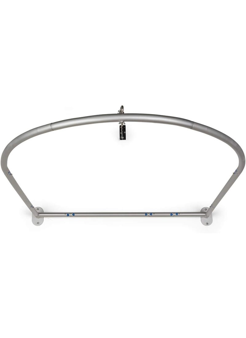 Displays2go Displays2go Retail Dressing Room Kit SemiCircle Aluminum Curtain Rod Wall Mount  Silver SMDRF4860  - Image 3