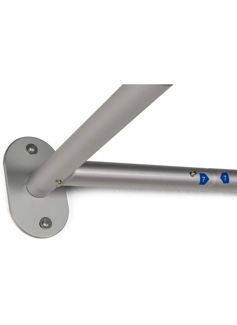 Displays2go Displays2go Retail Dressing Room Kit SemiCircle Aluminum Curtain Rod Wall Mount  Silver SMDRF4860  - Image 4