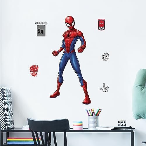 WALL PALZ Marvel Spider-Man Wall Decal by Wall Palz, 25'' Vinyl Sticker with 3D Augmented Reality Interaction, Superhero Themed Room Decor for Boys - Image 1