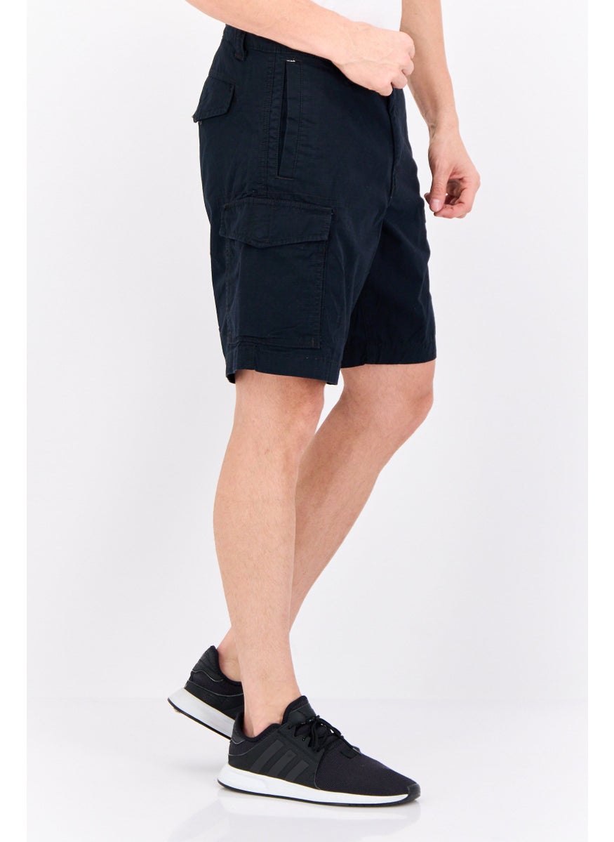 Penfield Men Brand Logo Cargo Shorts, Black  - Image 3