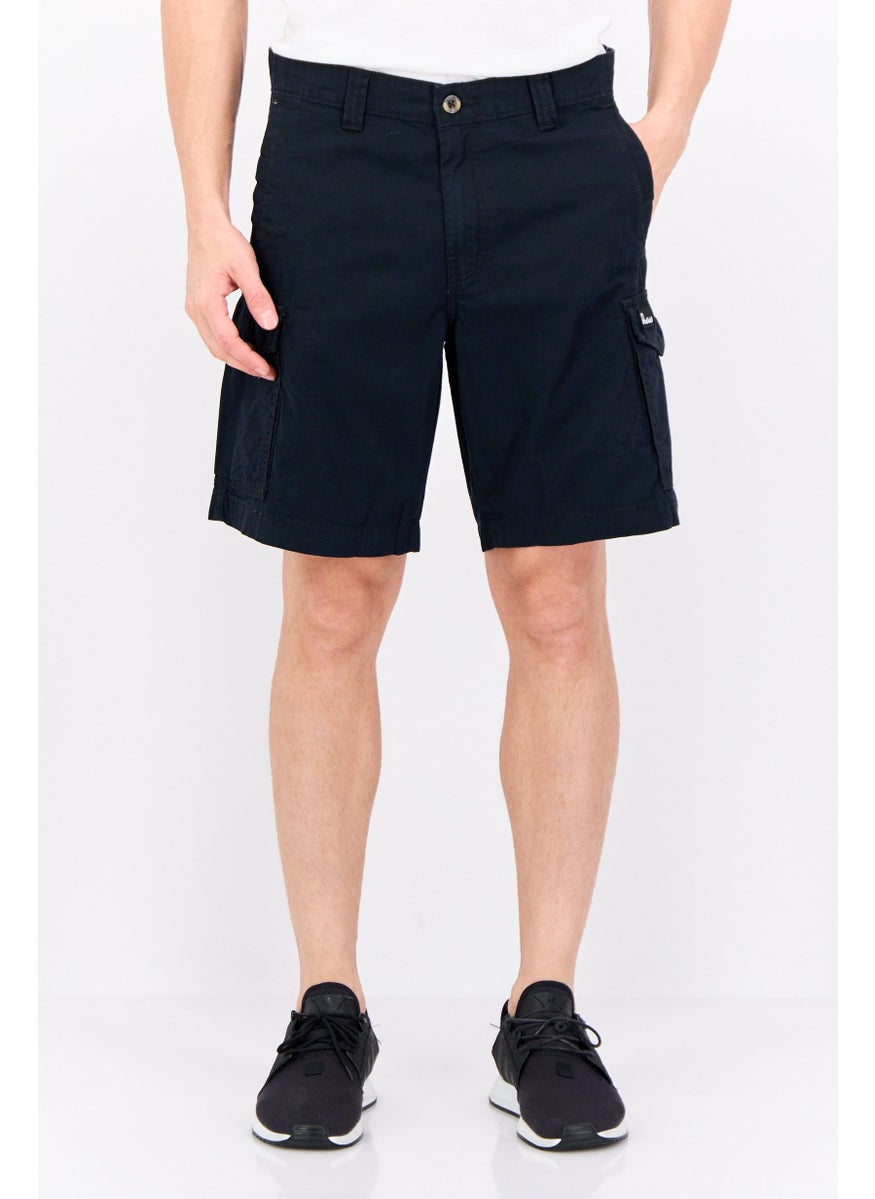 Penfield Men Brand Logo Cargo Shorts, Black  - Image 1