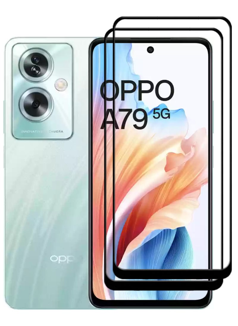 ACLIX 2 Pieces Antistatic ESD Dustproof Premium Quality High Definition Tempered Glass Screen Protector Designed For Oppo A79 - Image 1