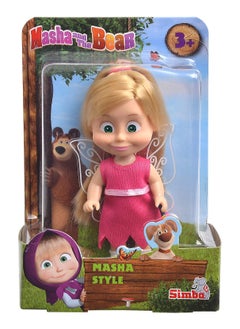 Masha and The Bear Masha and The Bear Style Doll 12cm - 1 Piece Only, Assorted/Style May Vary  - Image 2