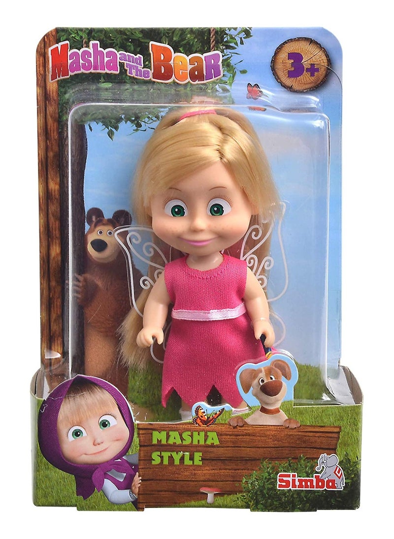 Masha and The Bear - Masha and The Bear Style Doll 12cm - 1 Piece Only, Assorted/Style May Vary - Image 1