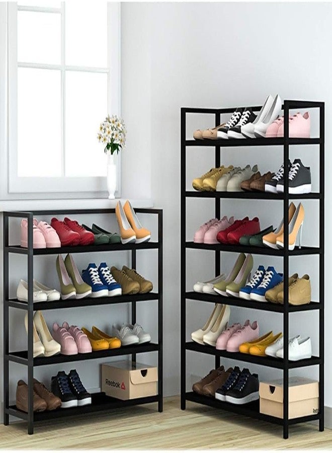 SNKR ESSENTIALS Metal Shoe Rack for Home, Adjustable & Stackable Waterproof Open-Tier Shoe Rack DIY Multi-Purpose Portable Carbon Steel Shoe Stand for Closet Entryway (5-Tier) - Image 5