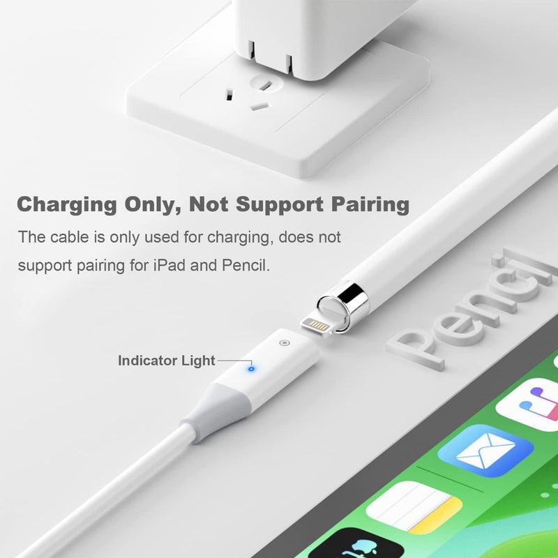 Luckam USB-C to Apple Pencil Charging Adapter Cable, Compatible with 1st Gen Pencil, 2 Pack, 1m Length, USB-A Charger for iPad Pen - Fast Charging Solution - Image 4