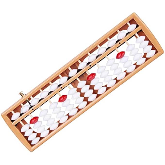 SOROBAN, PLASTIC ABACUS WITH 13 ROWS, CHINESE CALCULATOR, COUNTING TOOL WITH RESET BUTTON - Image 1