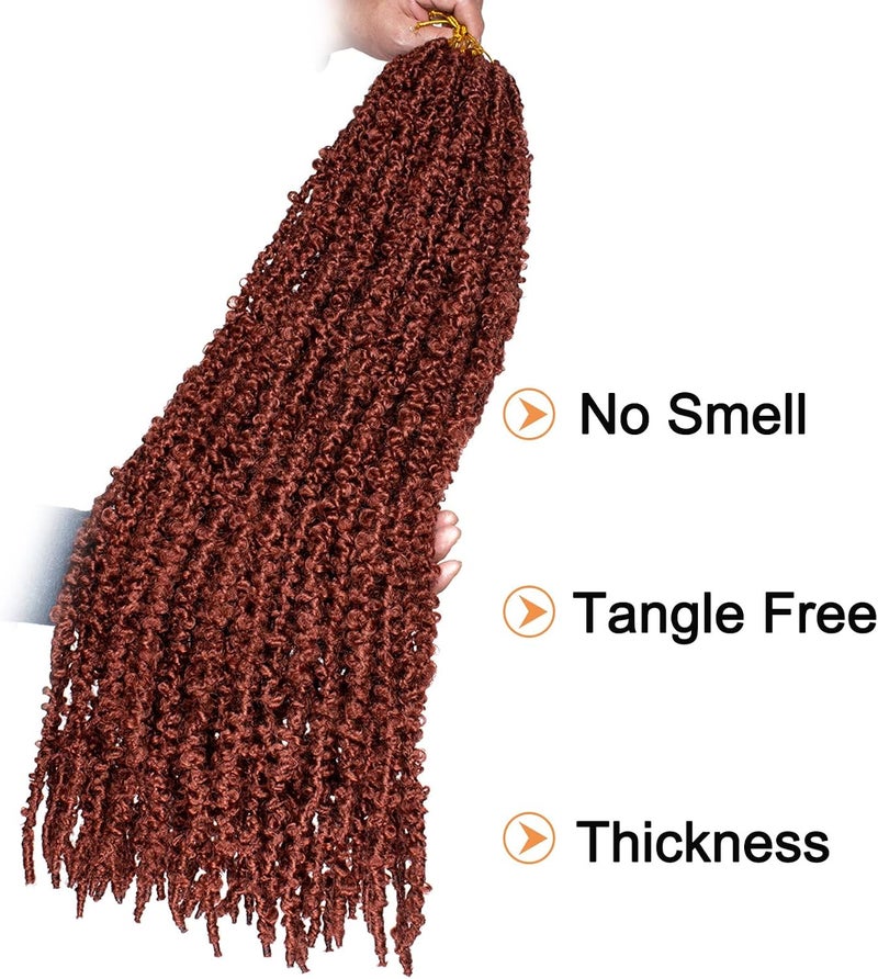 ZRQ 30 Inch Ginger Butterfly Locs Crochet Hair Extensions - Image 3