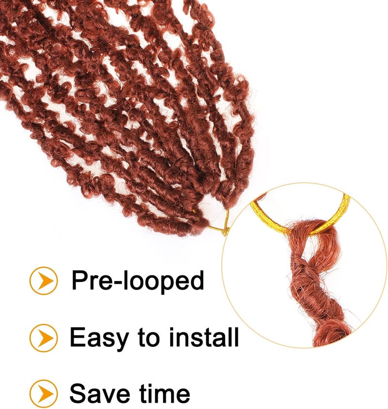 ZRQ 30 Inch Ginger Butterfly Locs Crochet Hair Extensions - Image 4