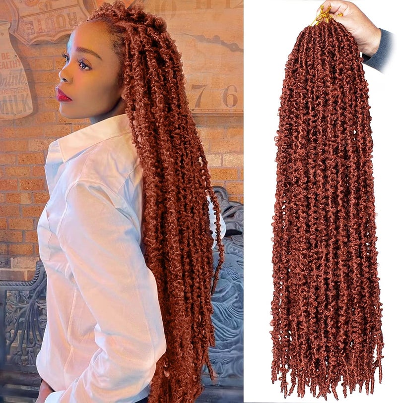 ZRQ 30 Inch Ginger Butterfly Locs Crochet Hair Extensions - Image 1