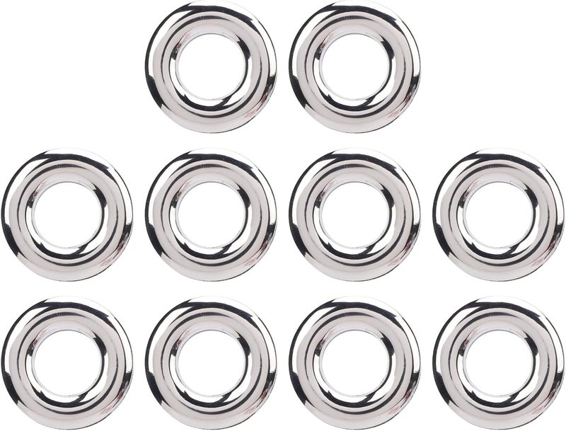 Eyelets Grommets, 17.4mm Inner Diameter, Silver Color Alloy, 10PCS Round Double Sided Crimping Boot Grommet - Durable Alloy Construction, Easy Installation, Ideal for Clothing an - Image 1