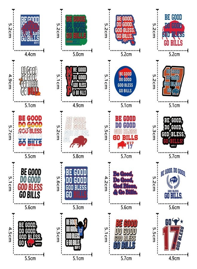 CPORER 55Pcs Be Good Do Good God Bless Go Bills Stickers Funny Football Sports Sticker Inspirational Quote Decal Waterproof Vinyl for Laptop, Water Bottle, Skateboard, Scrapbooking, Party Favors - Image 5