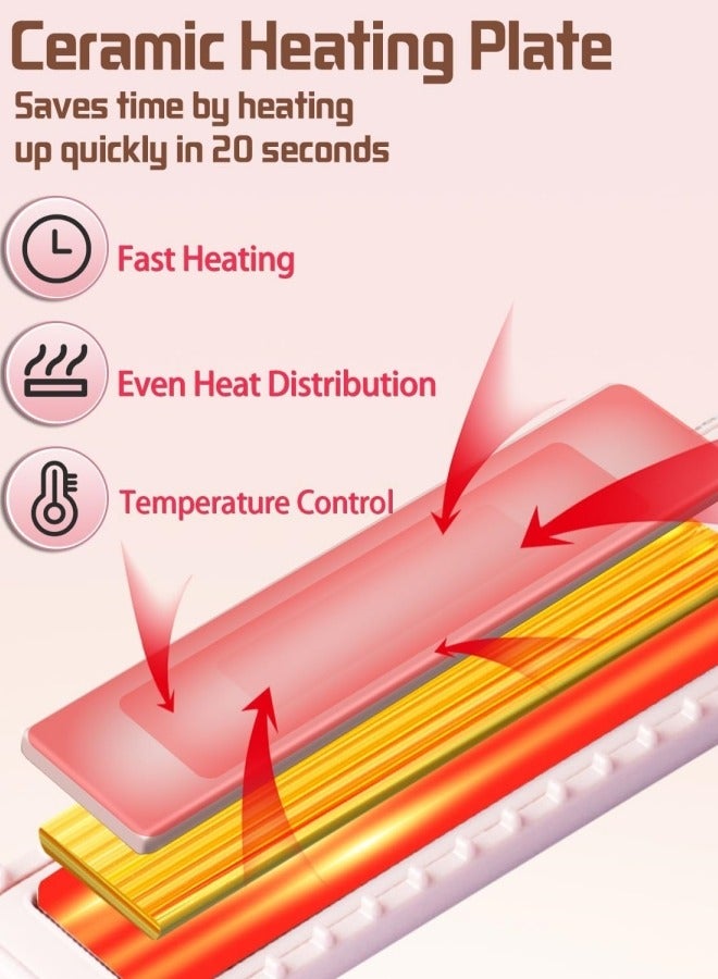 Rechargeable Cordless Hair Straightener Mini Cordless Flat Iron 4800mAh Fast Heating Anti-Burn Hair Straightener for Home and Outdoor Use - Image 3