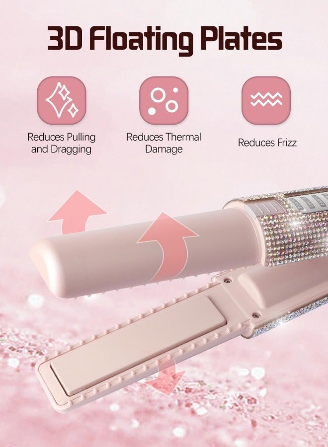 Rechargeable Cordless Hair Straightener Mini Cordless Flat Iron 4800mAh Fast Heating Anti-Burn Hair Straightener for Home and Outdoor Use - Image 2