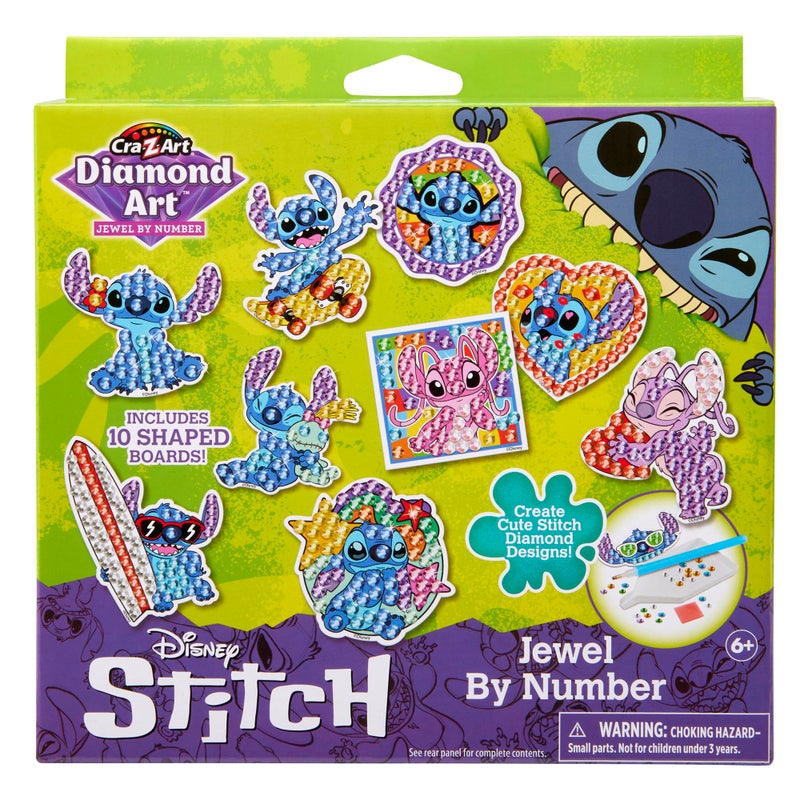 CraZArt Disney Stitch Gem by Number 10 Pack 10 Individual Stitch Gem by Number Designs Diamond Jewel by Number Art Creative Gem Craft Great Gift for Birthdays for Girls and Boys Ages 6 and Up - Image 2