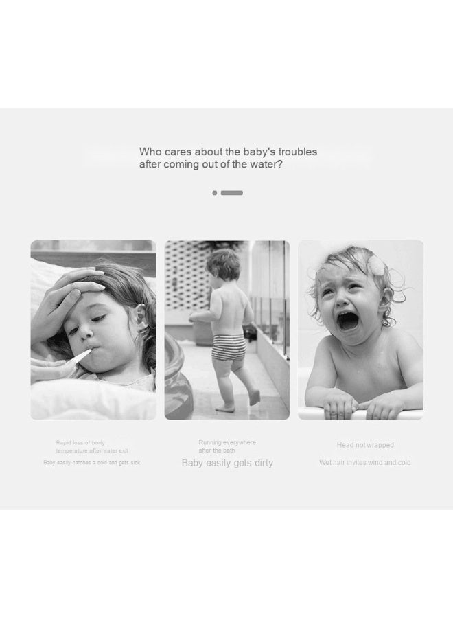 NIBEMINENT Kids Hooded Towel Cape - Microfiber Swim & Beach Bathrobe, Super Absorbent & Quick-Dry Towel for Children (60x60cm) - Image 3