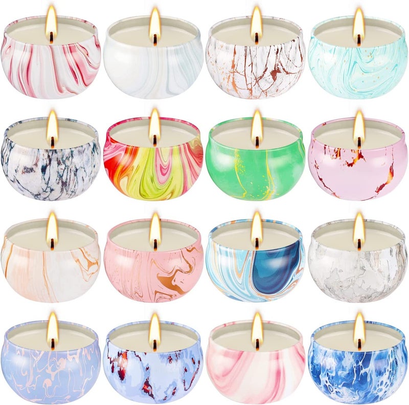 WPONSZU 16 Packs Scented Candle Gift Set for Mom | Woman, 2.5oz Jar Candles for Home Scented Bath Yoga, Natural Soy Wax, Fragrance Candle for Mothers Day, Birthday, Valentine's Day… - Image 4