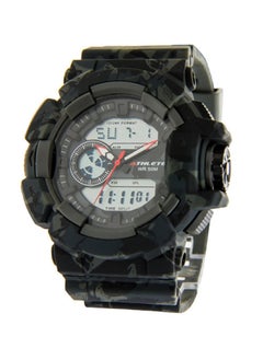 eliz Resin Strap Analog & Digital Wrist Watch ES8783G8GGG - 46mm - Grey 
