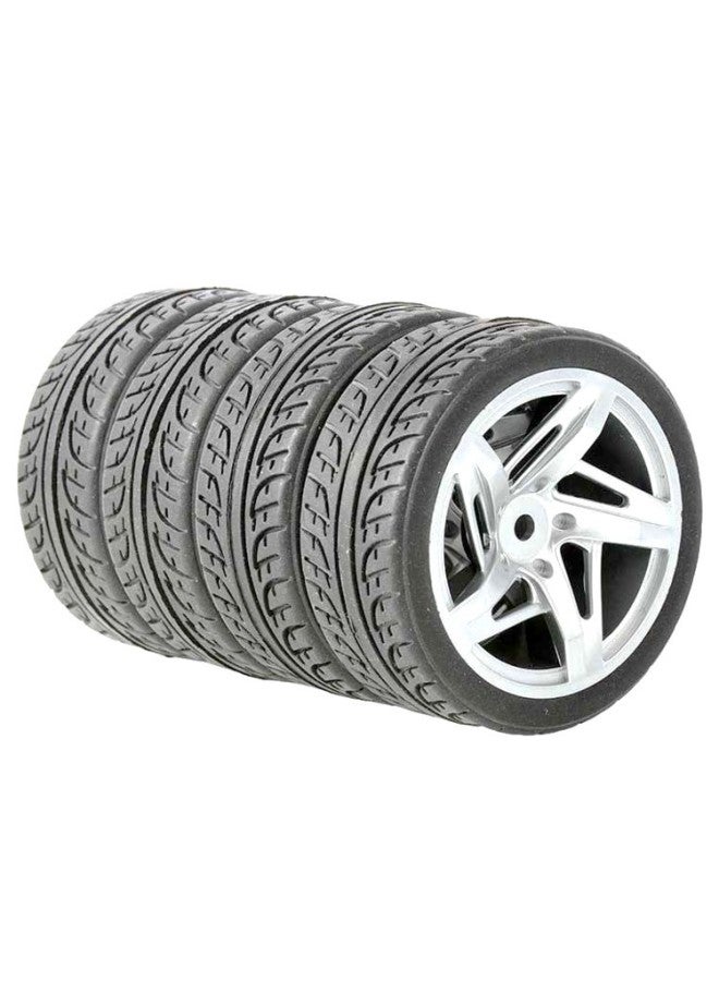 Generic - RC Remote Control Car 1 To 10 Model Car Saloon Flat Running Tire Road Racing Tire HSP94123 Flat Sports Car Universal-Color:D7 + B Hub - Image 1