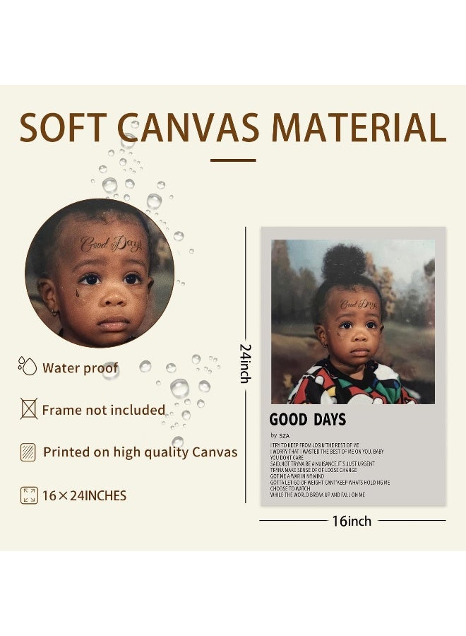 Home Trove KAONESO Sza Poster Good Days Music Album Cover Posters Canvas Poster Art Deco for Living Room Office Decoration Poster 16"x 24" Unframe  - Image 2