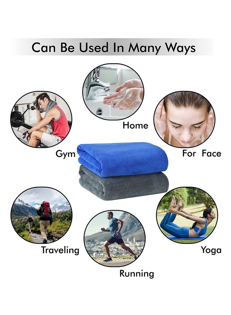 Fabienne Microfiber Gym Towel, Hand Towel, Face Towel, Microfiber Car Cleaning Towel Soft And Durable, 3-Piece, 50x90 Cm -  Black,Blue,Red - Image 3