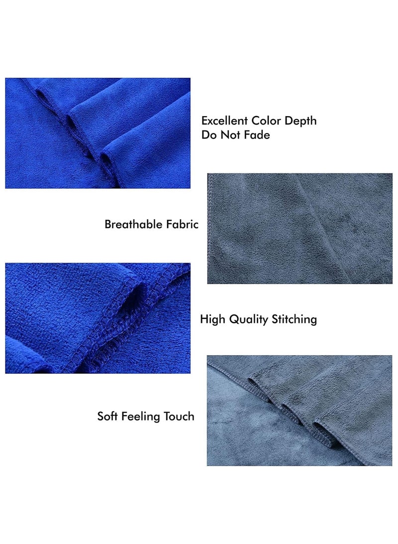 Fabienne Microfiber Gym Towel, Hand Towel, Face Towel, Microfiber Car Cleaning Towel Soft And Durable, 3-Piece, 50x90 Cm -  Black,Blue,Red - Image 4