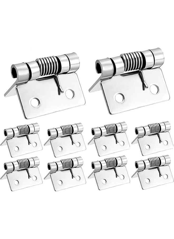 PROMASS 304 stainless steel spring hinge automatic closing spring hinge spring hinge DIY door cabinet small box hardware, 10 pieces per package  - Image 1
