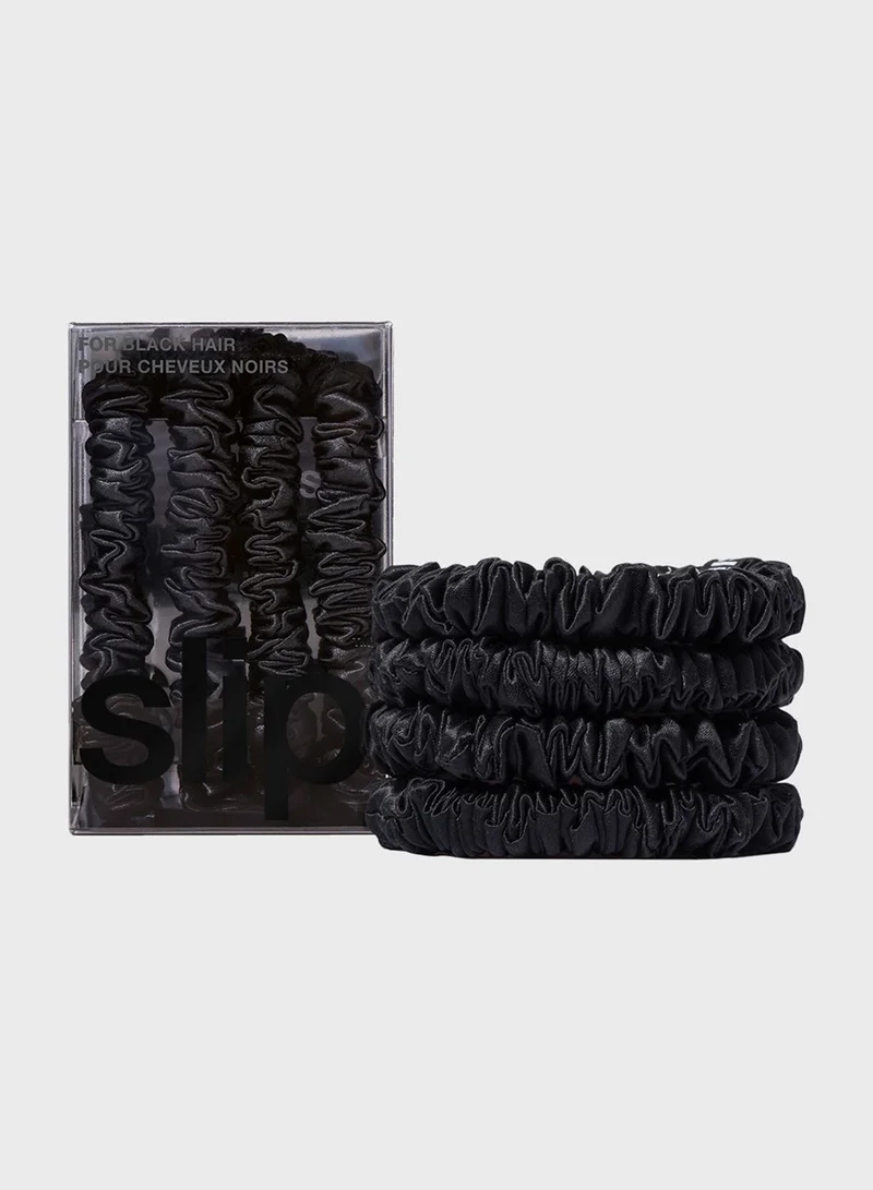 SLIP skinny scrunchies - set of 4