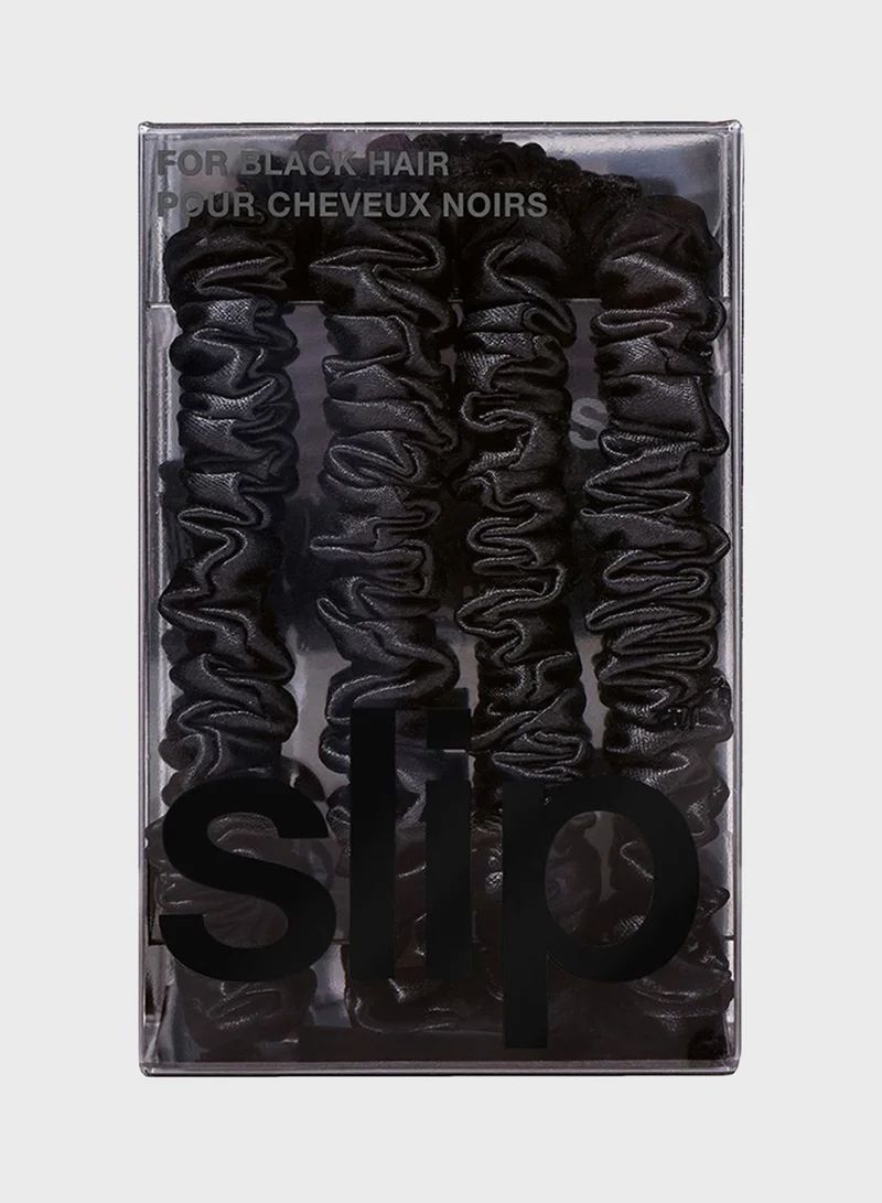 SLIP skinny scrunchies - set of 4