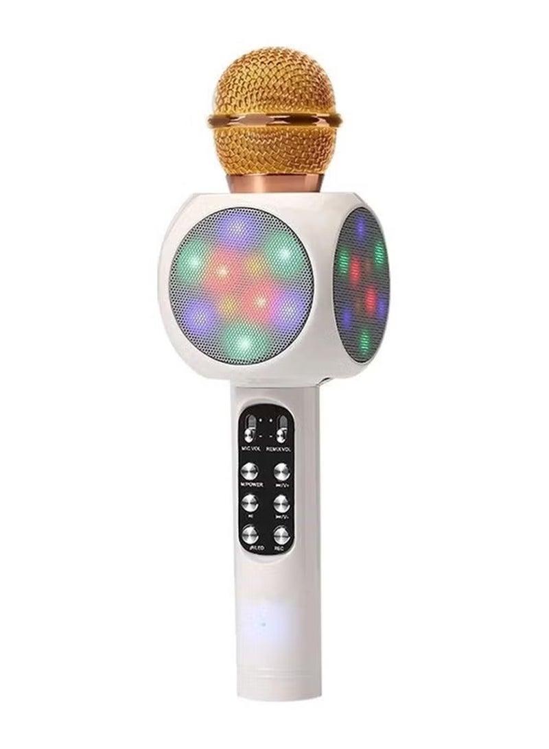 LOWHAT Microphone, LED Wireless Bluetooth Microphone for Singing, Improved Portable Karaoke Machine for Singing for Home Party KTV Compatible App Android iOS (Pink) - Image 2