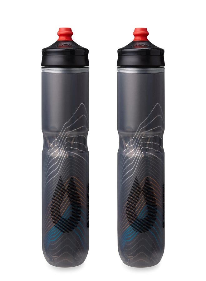 HydraPak Polar Surge Insulated Bike Water Bottle (24oz, Ascent Black) - Image 1