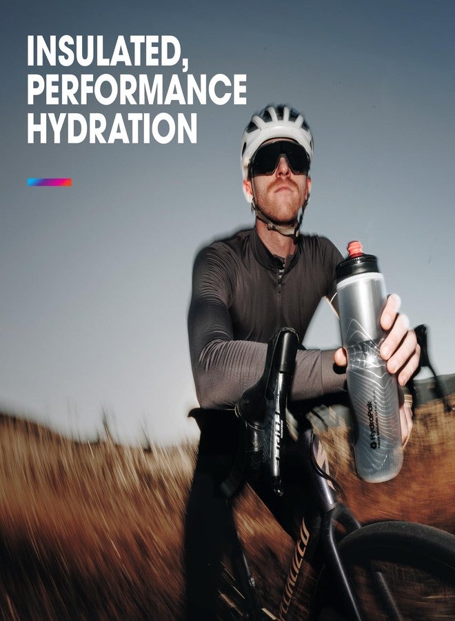 HydraPak Polar Surge Insulated Bike Water Bottle (24oz, Ascent Black) - Image 2