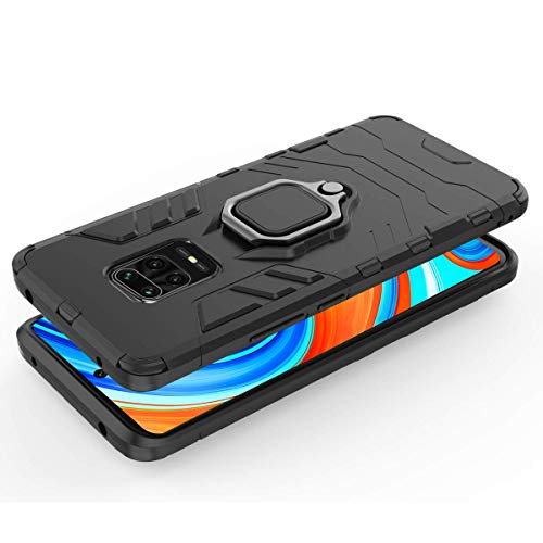 Spazy Case® Redmi Note 10 Lite/Redmi Note 9 Pro/Note 9 Pro Max/Mi Poco M2 Pro Case Back Cover Dual Layer Armor Defender Full Body Protective + PC Hybrid Kickstand Back Case Cover - Black - Image 5