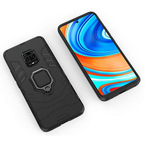Spazy Case® Redmi Note 10 Lite/Redmi Note 9 Pro/Note 9 Pro Max/Mi Poco M2 Pro Case Back Cover Dual Layer Armor Defender Full Body Protective + PC Hybrid Kickstand Back Case Cover - Black - Image 4