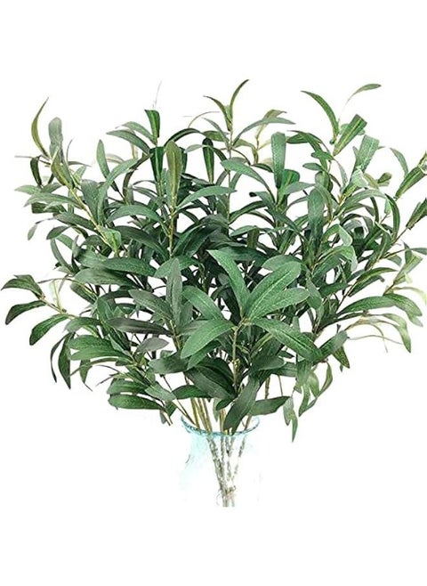 Artificial Olive Branch Faux Olive Branches for Vases Fake Olive Tree Branches Stems for Vase(5 Branches, 28 inch/Each)