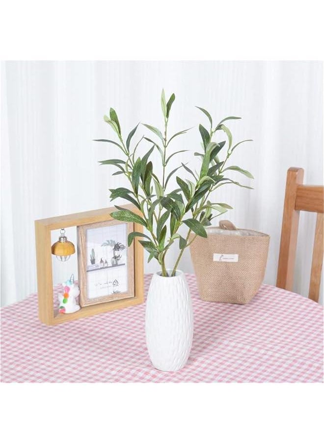 Artificial Olive Branch Faux Olive Branches for Vases Fake Olive Tree Branches Stems for Vase(5 Branches, 28 inch/Each)