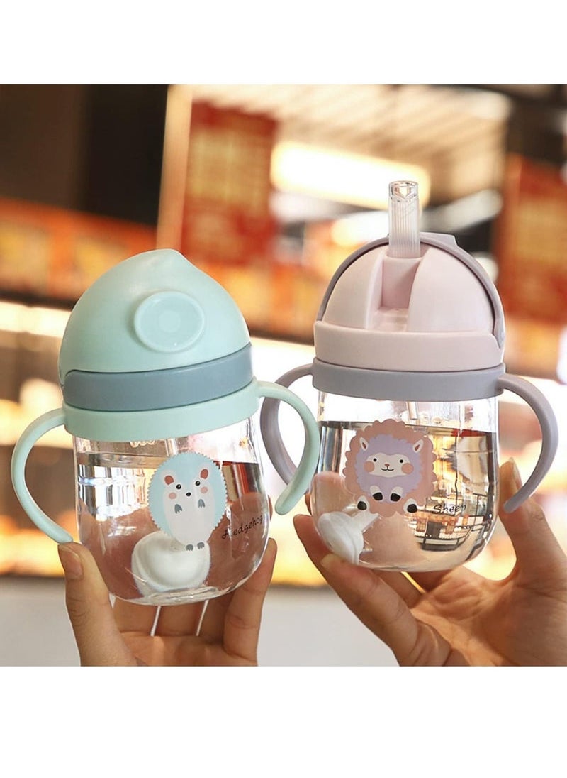 Bottle Sippy Cups with Handle Graduated, 300ml Sippy Cups for Toddlers