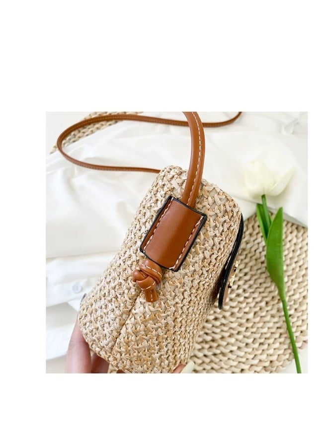 Arc de Triomphe straw bucket cross-body bag - Image 5