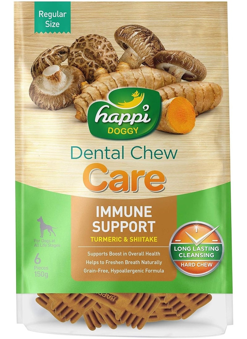 HAPPY DOG - Happi Doggy Dental Chew Care-Immune Support-4" (6 pieces)-150g - Image 1