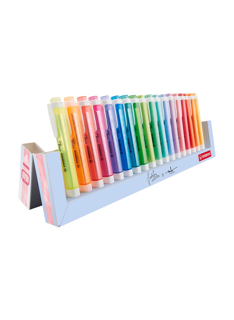 STABILO Highlighter Pen - Swing Cool Deskset of 18 Assorted Colours 8 Neon & 10 Pastel , Anti-Dry Out  - Image 3