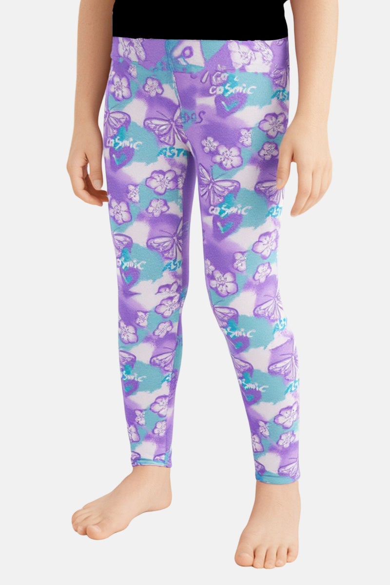 Hamleys Toddlers Girl Allover Print Leggings, Multicolor - Image 1