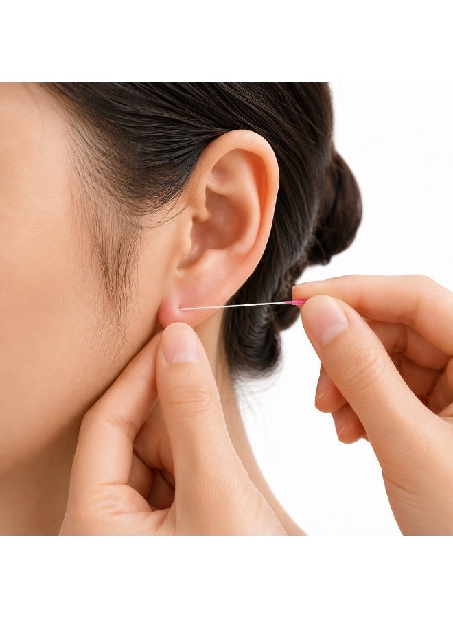 Nevara 120-Piece Ear Piercing Hole Cleaning Threads with 2 Transparent Storage Tubes – Thin Flexible Floss for Earring Hole Care - Image 1